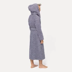 Brooklyn Bademantel mit Kapuze blau(nature/deep sea)