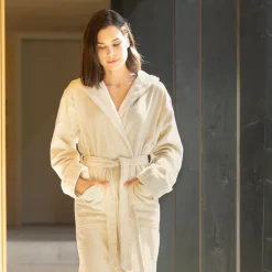 Calm Essence Bademantel mit Kapuze beige(nature)