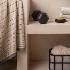 Eden Duschtuch 80X150 cm(nature/black)