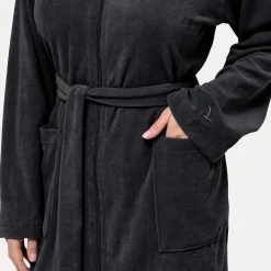 Homewear Bademantel mit Kapuze grau(dark grey)
