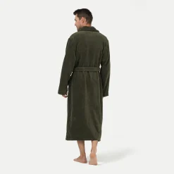 Homewear Schalkragenmantel grün(olive)