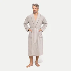 Homewear Schalkragenmantel grau(silver grey)