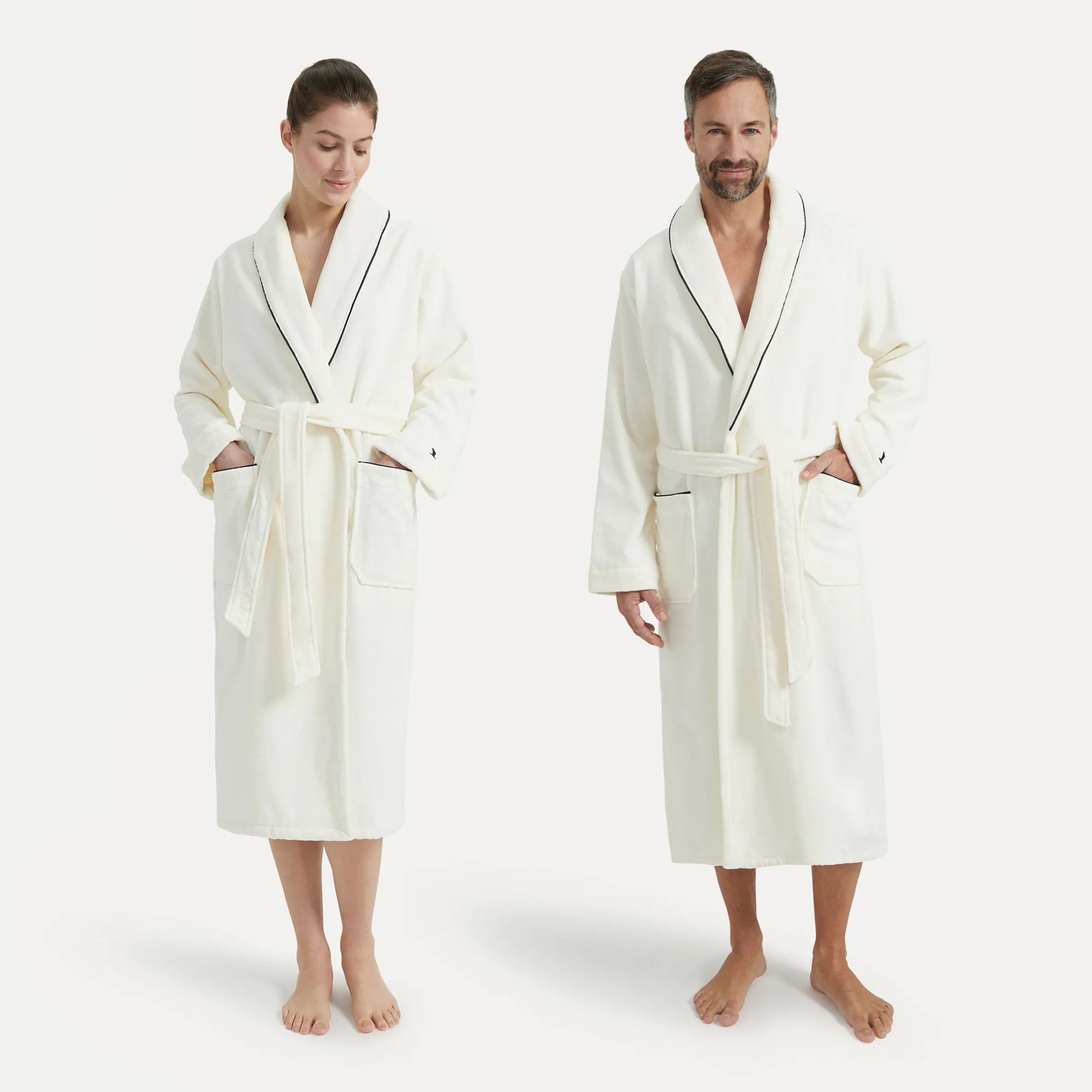 Homewear Schalkragenmantel beige(ivory)