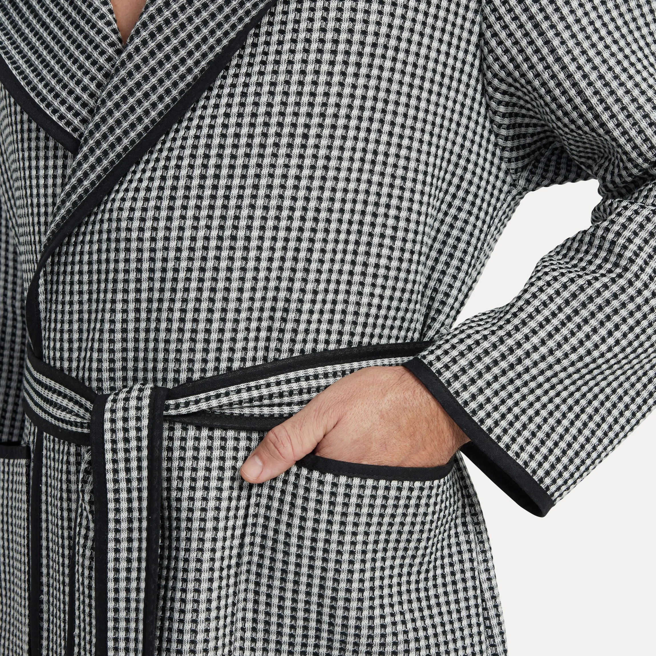 New Heritage Bademantel mit Kapuze grau(black/nature)