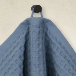 Piquée Duschtuch 70X140 cm(steel blue)