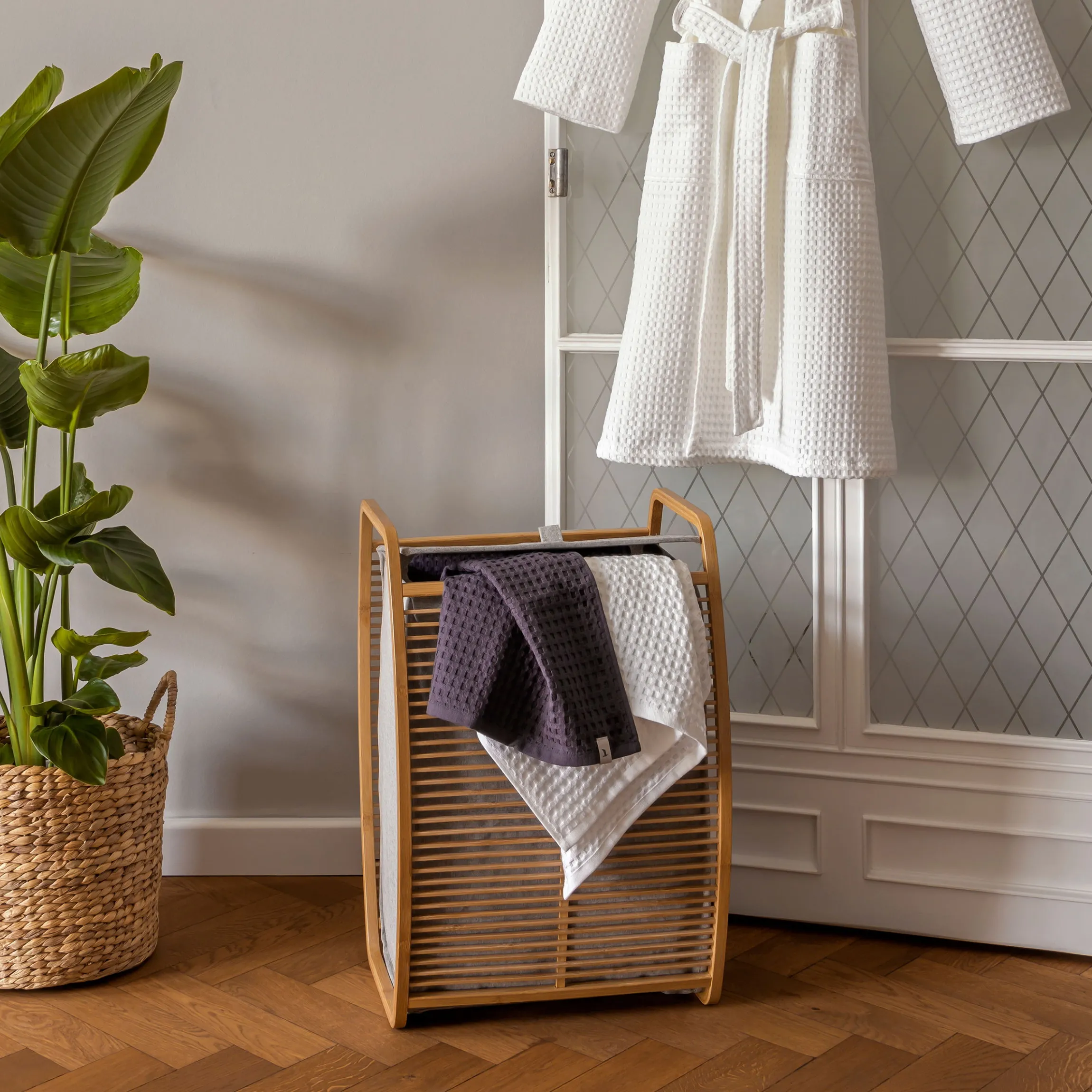 Piquée Handtuch 50X100 cm(steel blue)