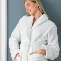 Pure Luxury Schalkragenmantel weiß(snow)