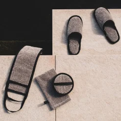 Sauna Pantoffeln grau(nature/black)