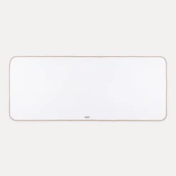 Sauna Saunatuch 70X170 cm(blanc mit braunen Schrägband)