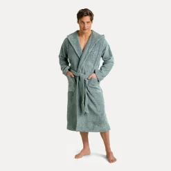 Superwuschel Bademantel mit Kapuze grün(tea)
