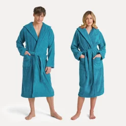 Superwuschel Bademantel mit Kapuze türkis(lagoon)