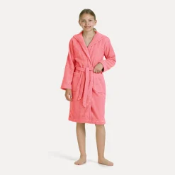 Superwuschel Bademantel mit Kapuze rot(coral)