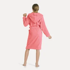 Superwuschel Bademantel mit Kapuze rot(coral)
