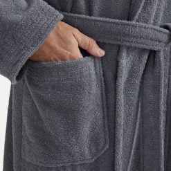 Superwuschel Bademantel mit Kapuze grau(stone)