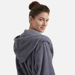 Superwuschel Bademantel mit Kapuze grau(stone)