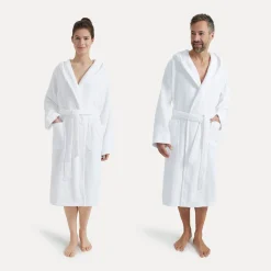 Superwuschel Bademantel mit Kapuze weiß(snow)