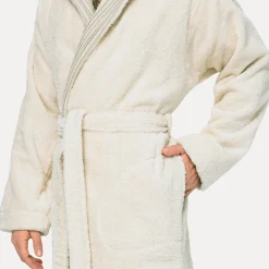 Wellness Bademantel mit Kapuze beige(nature)